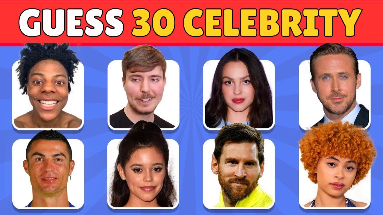 Can You Guess These Celebrities in 3 Seconds? | 30 Famous People