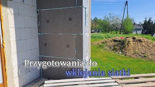 Wklejamy narożniki. Przygotowania do wklejania siatki. #vlogbudowlany #budowana5