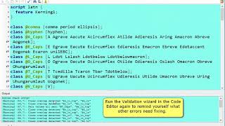 FontCreator 10 1 Kerning Classes