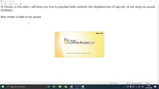 How to populate table data into dropdown list of asp.net, vb.net using ms access database | New 2022