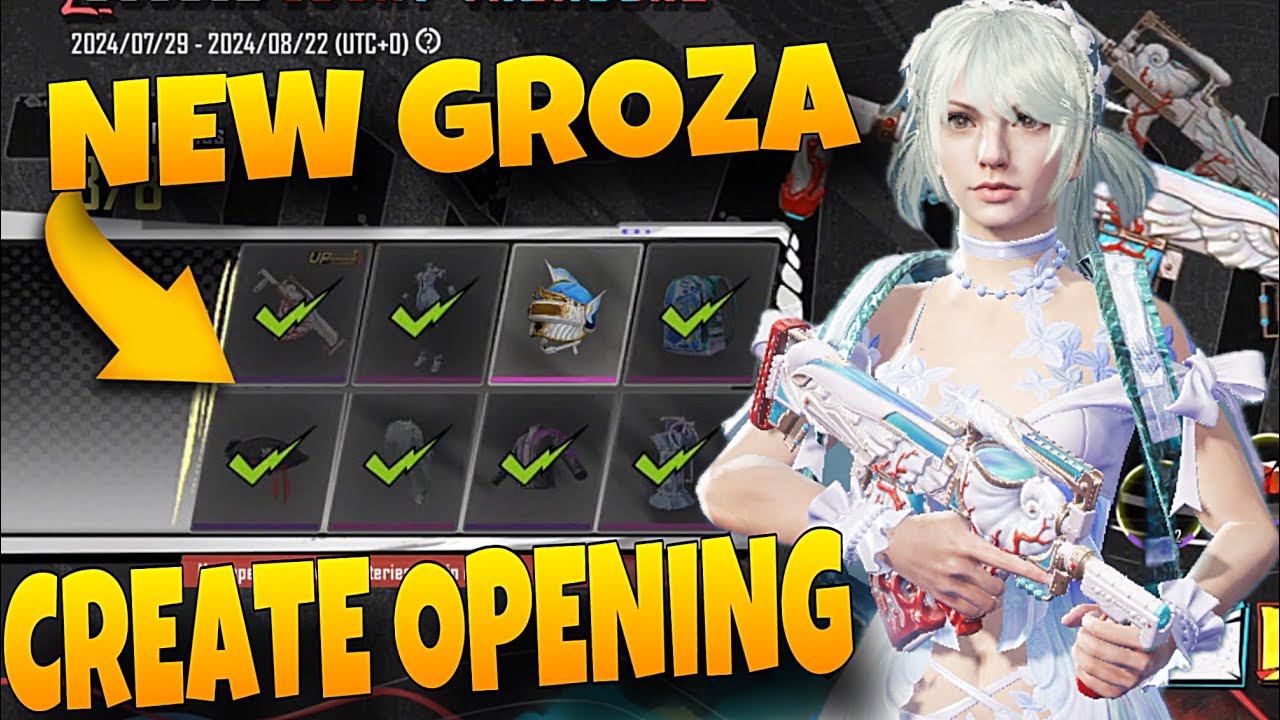 Double Lucky Treasure Crate Opening | Primordial Remnants Groza Crate Opening pubg mobile