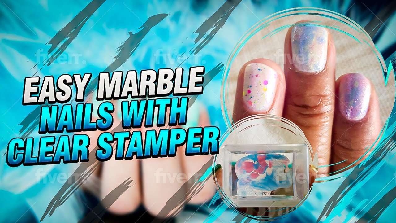 Marble Nails using a Stamper 