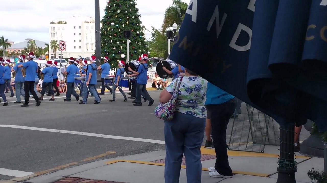 Punta Gorda Christmas Parade CHS Silverking Band 2015 YouTube