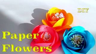 Diy Paper Flowers. Beautiful Flowers For Children. Its Simple