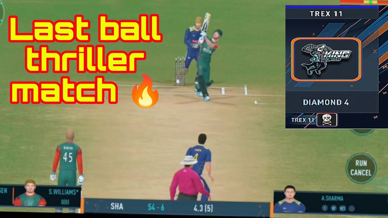 Last over thriller match against high rank opponent/ Real cricket 24 ...