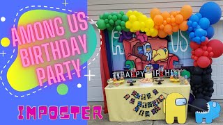 Among Us Birthday Party Decor| Decorate with me
