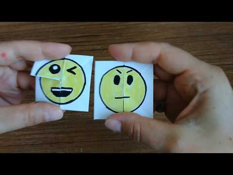 Kağıttan Emoji Değişen Yüz Yapımı / Emoji Paper Magic Card