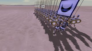 Rome total war Android. Тест на равных. Первая ранняя когорта легионеров vs священного отряда.  screenshot 3