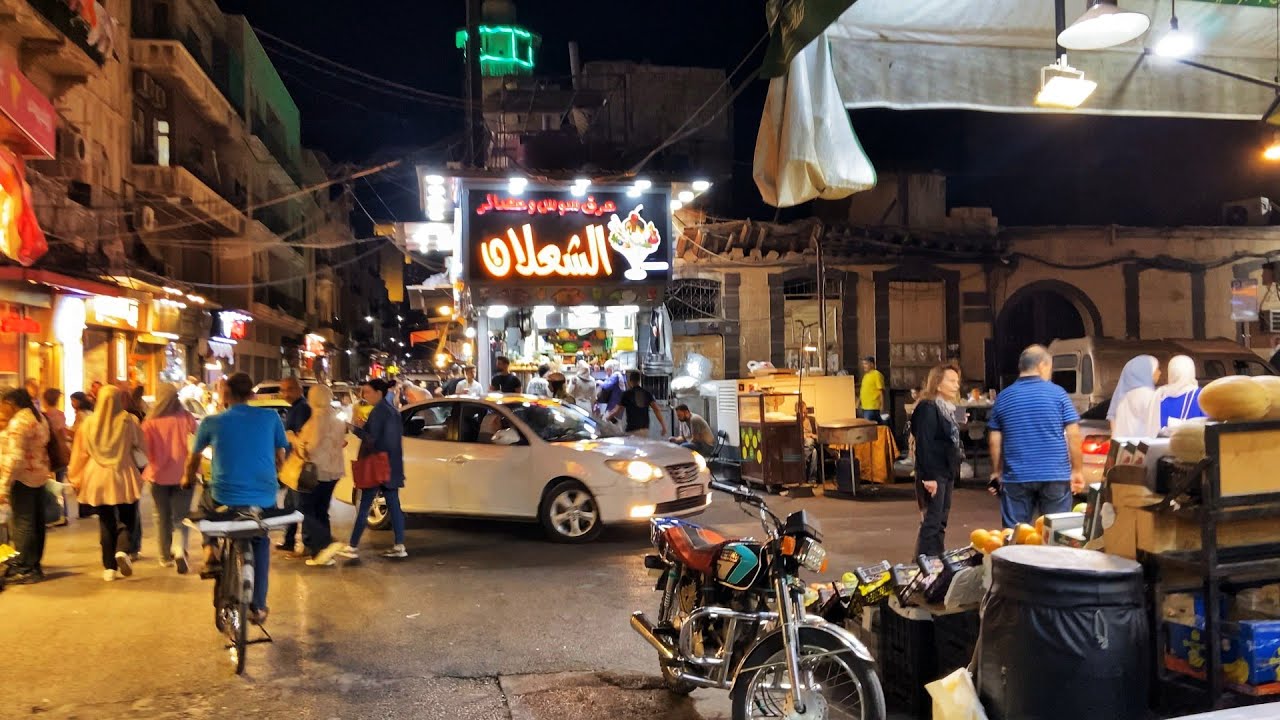 Damascus, Night walk in Sha'alan Street| دمشق, الشعلان