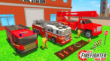 Lính Cứu hỏa chữa Cháy đội cứu hộ Khẩn cấp | Firefighter Hero Emergency Fire Truck Rescue Games