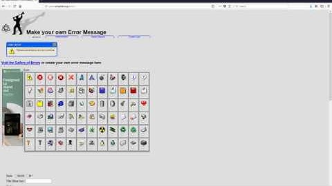 How To Make Your Own Error Message