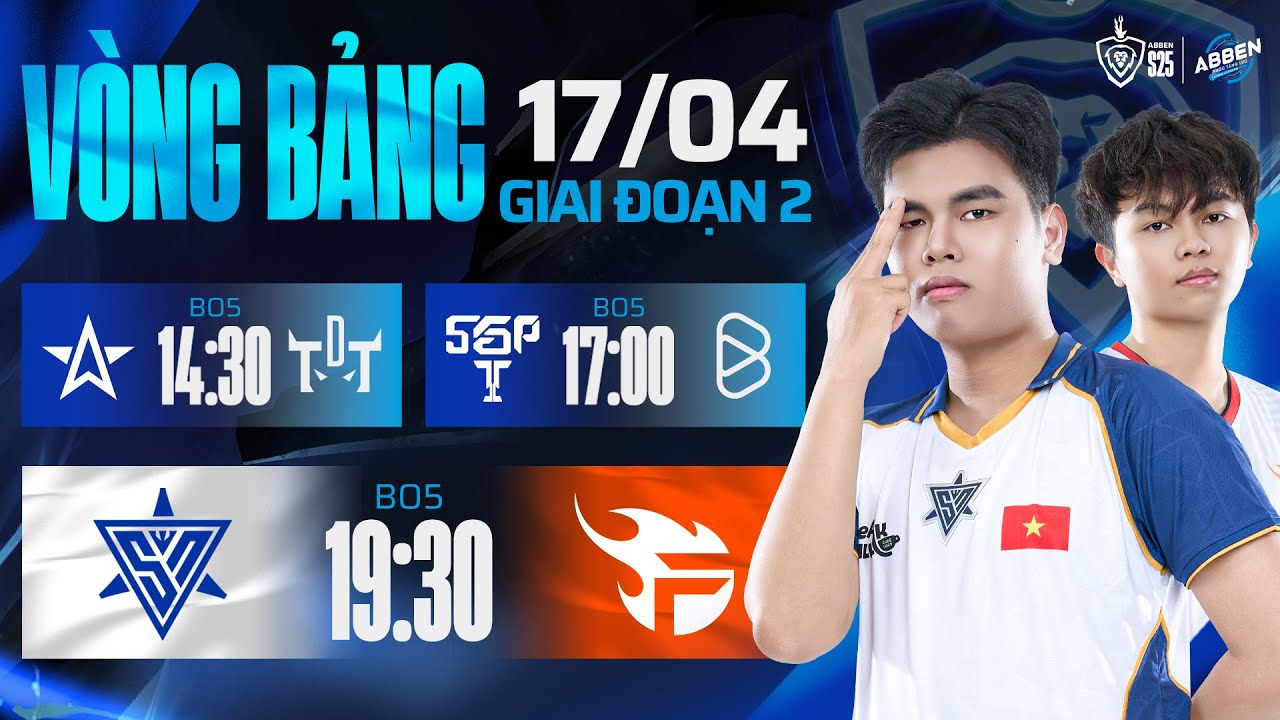 1S vs TDT | SGP vs BOX | FPT vs SPN | VÒNG BẢNG GĐ2 - ABBEN ENERGY ĐTDV MÙA XUÂN 2025 | NGÀY 17/04's Banner