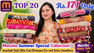 🤗Meesho TOP 20 Affordable Summer Special Kurta Sets Starting Rs.171🤗 Anarkali/Partywear Suits#meesho