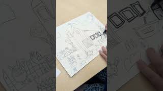 POV: First Graders Draw a Farm Scene Like a Pro 👩‍🎨 (Filmed in Real Time)