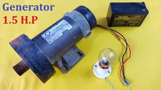 1.5 HP DC Motor to 48V Electric Generator DIY - Amazing Idea 2019