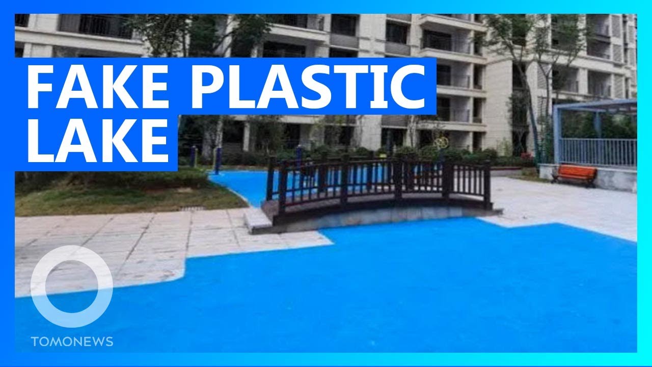 China high rise 'park views' are a plastic lake - TomoNews