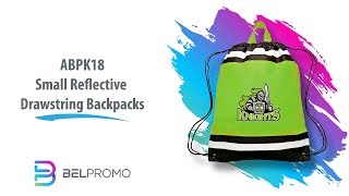 ABPK18 | Wholesale Small Reflective Drawstring Backpacks