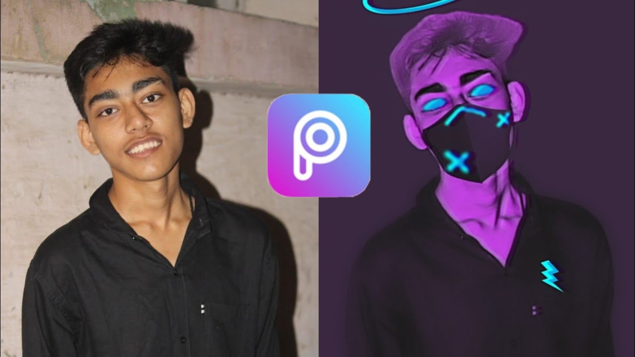 Neon Glowing Vector Art in PicsArt || Neon Vector Art Concept || Psycho editzz zone