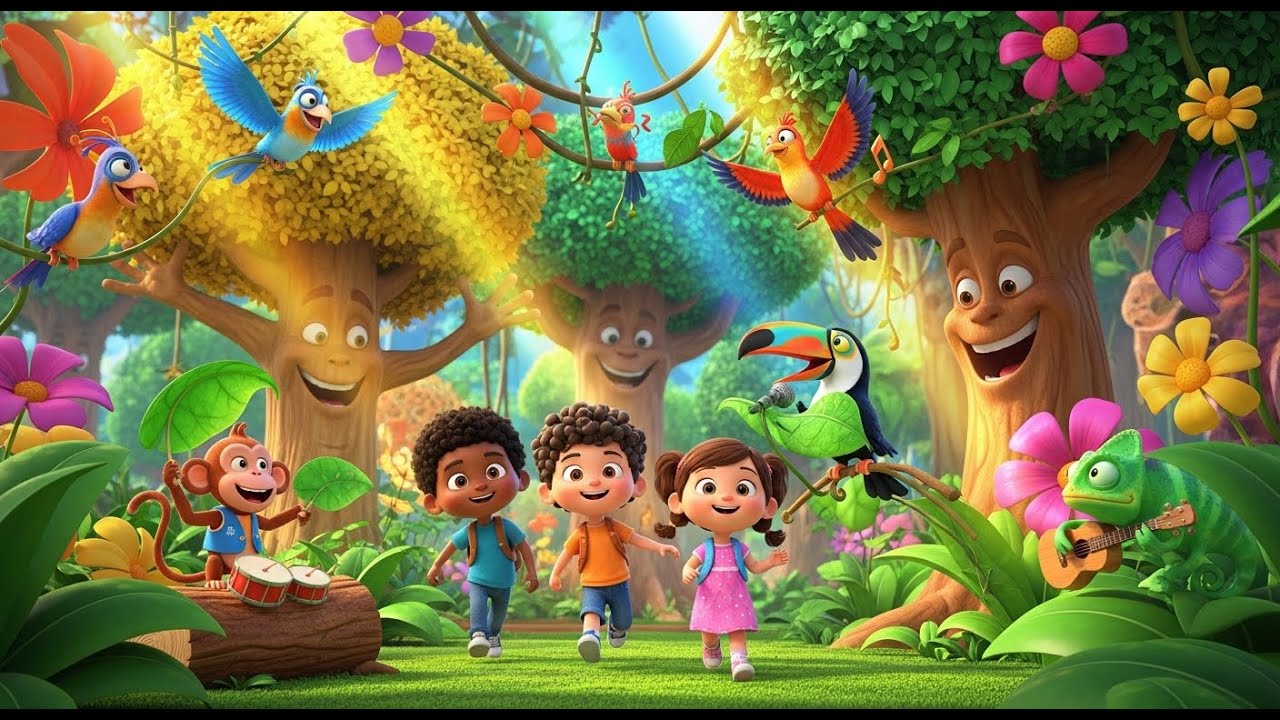 Rainforest Rhythm Counting for Kids | Learn Numbers & Animal Sounds, Nursery Rhymes 🐒🌿🎶👶