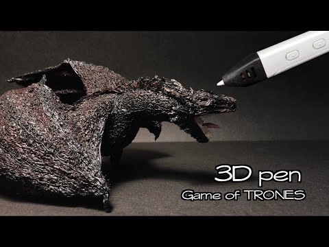 3D pen art | Making Drogon in Game of Thrones | 3D펜으로 왕좌의 게임 드로곤 피규어 만들기