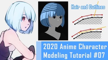 [#07] Anime Character 3D Modeling Tutorial 2020 – Hair & Outlines