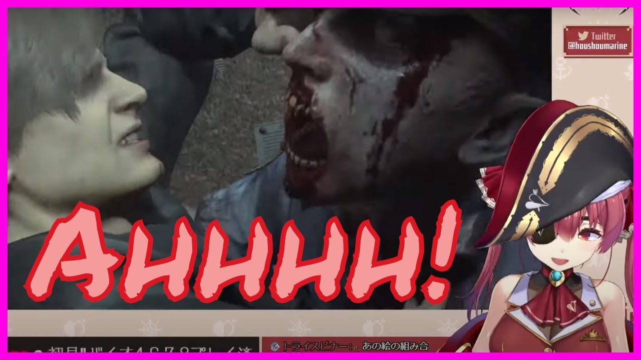 Door breaking, Knife stealing, Waifu eating Zombies - Marine Hazard RE2 Part 2 [Hololive]