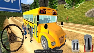 Offroad School Bus 🚌 Driving Simulator - Android Gameplay screenshot 4