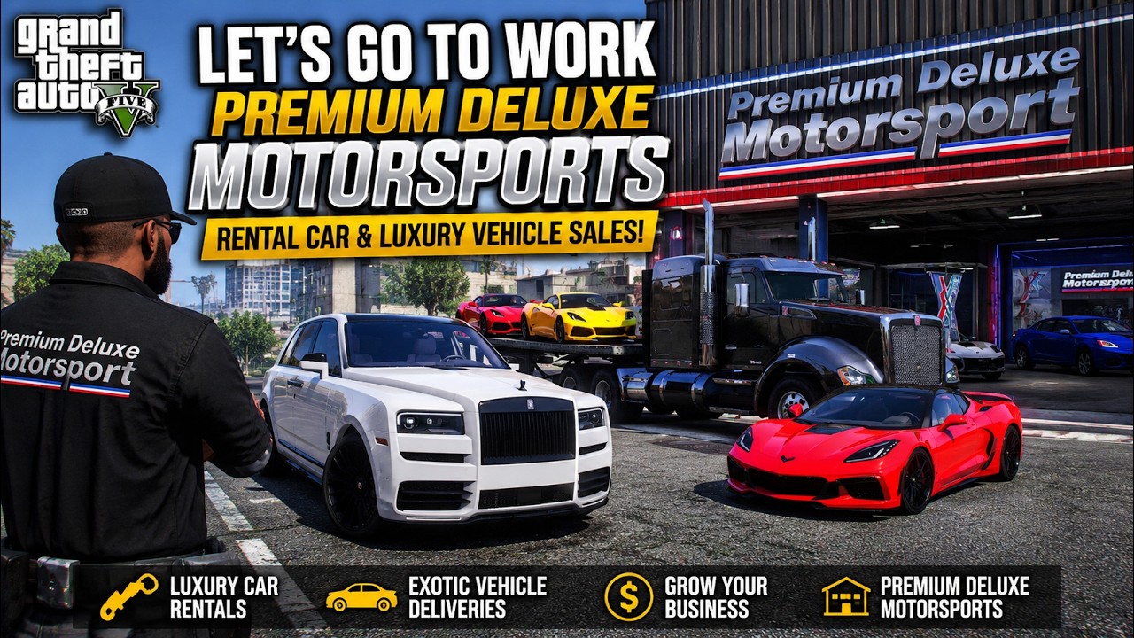 💰 GTA 5 MODS LET'S GO TO WORK | BUILDING A MILLION DOLLAR RENTAL CAR EMPIRE!