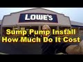 How Much Do Parts Cost for Basement Sump Pump Install