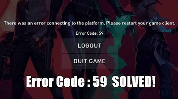 How To Fix Valorant  Error Code: 59 | Latest 2023