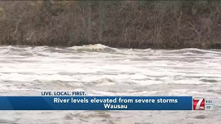 River levels elevated following severe weather and heavy rain