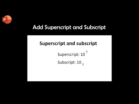 How to Add Powers Above and Below Digits Using Superscript & Subscript in PowerPoint