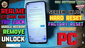 Realme C17 RMX2101 How To Hard Reset & Frp Bypass Without Pc|Realme C17 ka lock or frp kaise Tode.