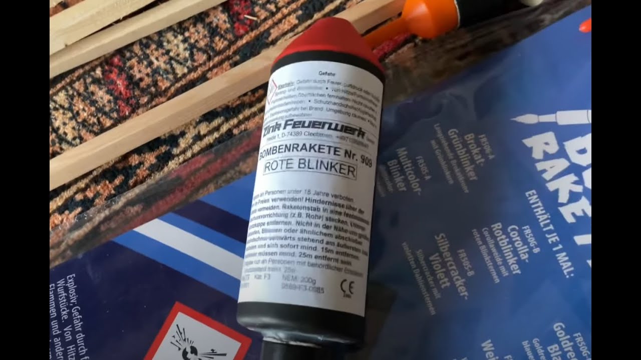 Bombenrakete Zink 909 rote Blinker