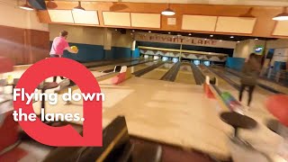 Amazing one-shot video shows a drone go BOWLING | SWNS