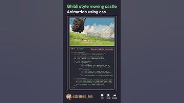 CSS Ghibli style moving castle animation☠️🥱 #cssanimation #ghibli #animation #web #dsa #html #css
