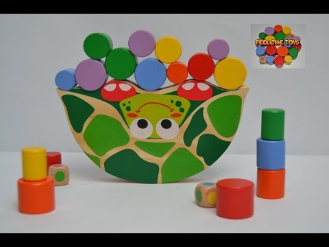 JAGETRADE Montessori Educational Baby Early Evelopment Scale Equilibrio Divertido Juego de Juguete de Madera 