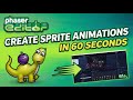 🦕 Phaser Editor v5 Sneak Peek: Create Sprite Animations in 60 Seconds ⏩