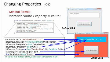 03B Changing Properties in Code (VB & C#)