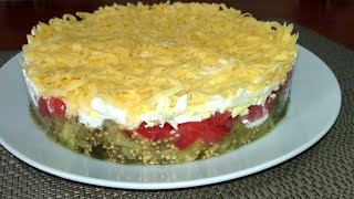 Вкуснейший салат с баклажанами и помидорами Вкуснейший салат с баклажанами и помидорами