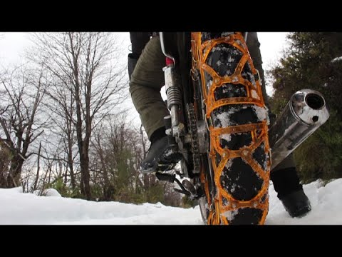 Por qué no Geografía Melodioso Cadenas de nieve para moto - YouTube