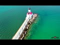 Stunning Day On Lake Michigan & Clear Waters In Michigan City, Indiana 4K Drone Footage May 21 2021