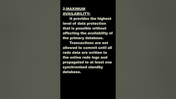 #shorts Explain different protection modes in dataguard?