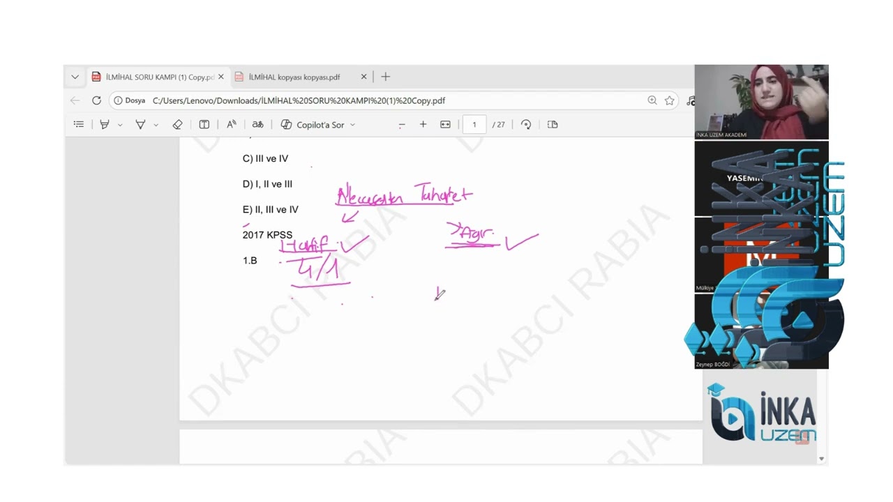 ATANDIRAN SORU KAMPI (İlmihal)