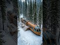 Luxury Train Cabin House in the Snow 🚂 Ultimate Forest Escape