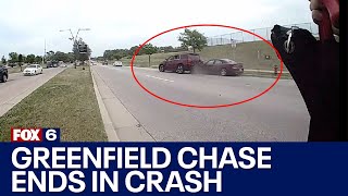 Greenfield police chase ends in crash (part 2) | FOX6 News Milwaukee