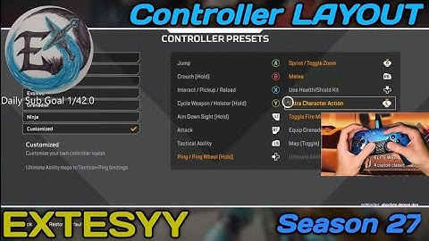 Extesyy shows his NEW Controller Binds Layout and Game settings | Apex legends