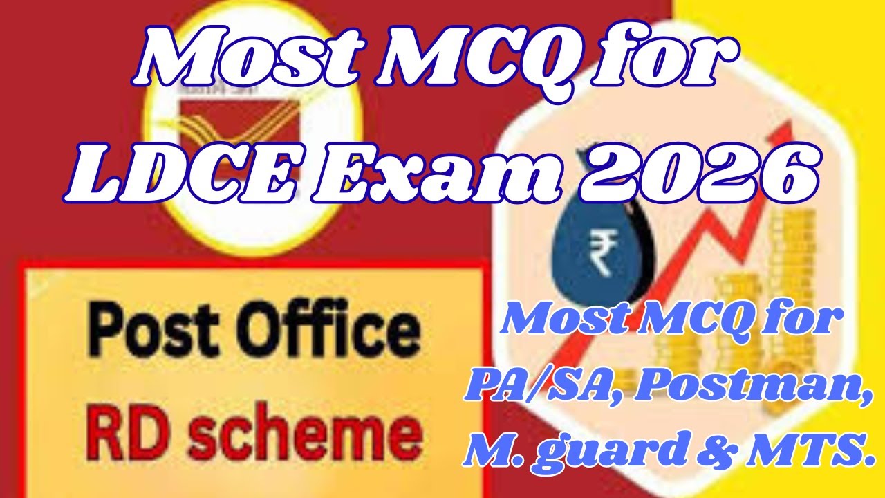 Post Office RD Account Full Course | RD Scheme Rules + MCQ | LDCE 2026 Preparation