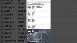 Join Text in Excel with &amp; Formula! 💯#excel #formula #shortcut