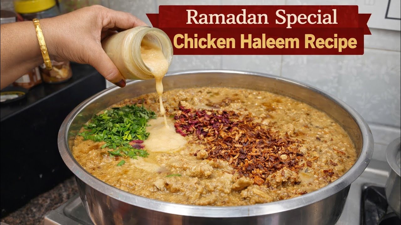 Hyderabadi Haleem Recipe || Ramadan Special Chicken Haleem Recipe By Farhana Cooking 